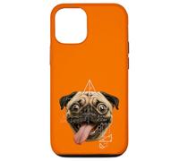Custodia per iPhone 12/12 Pro Parodia meme matematica cane carlino dagli occhi selvaggi