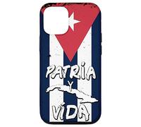 Custodia per iPhone 12/12 Pro Patria y Vida Cuban Flag Cuba Cuban Roots Black