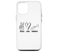 Custodia per iPhone 12/12 Pro Peace Love Trumpet Proud Uomo Donna Trumpeter