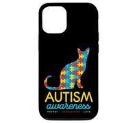 Custodia per iPhone 12/12 Pro Pet Cat Autism Puzzle Awareness