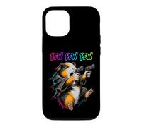 Custodia per iPhone 12/12 Pro Pew Pew Pew Divertente cavia Laser Blaster Cavy Animal Humor