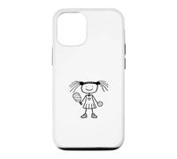 Custodia per iPhone 12/12 Pro Pickleball Girl Stickfigure Cute Funny Pickleball