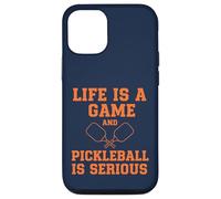 Custodia per iPhone 12/12 Pro Pickleball Life Is A Game Divertente Giocatore di paddle