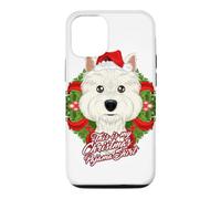 Custodia per iPhone 12/12 Pro Pigiama con scritta "This Is My Christmas", West Highland Terrier