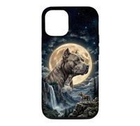 Custodia per iPhone 12/12 Pro Pitbull con Luna - cani