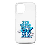 Custodia per iPhone 12/12 Pro Pixel Six Seven Numbers Stile di gioco retrò