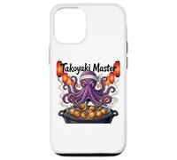 Custodia per iPhone 12/12 Pro Polpo giapponese Takoyaki Master Chef Street Food Ukiyo-e