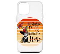 Custodia per iPhone 12/12 Pro Pompiere Papà Marito Protettore Eroe Patriottico Tramonto Grap