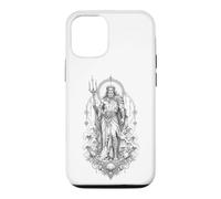 Custodia per iPhone 12/12 Pro Poseidone Mare Greco Dio Tridente Oceano Mitologia Opera D'arte
