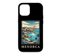 Custodia per iPhone 12/12 Pro Poster artistico di viaggio costiero del porto di Minorca, Spagna