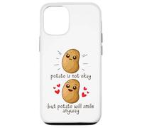 Custodia per iPhone 12/12 Pro Potato Is Not Okay Funny Potato Joke Meme Vegetable Potating