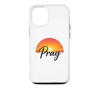 Custodia per iPhone 12/12 Pro Pray Sunset Inspirational Religious Christian Faith