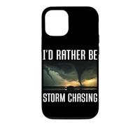 Custodia per iPhone 12/12 Pro Preferirei essere tempesta a caccia di Tornado Chaser Meteo
