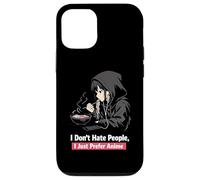 Custodia per iPhone 12/12 Pro Preferisco Anime Antisociale Anime Ragazza Ramen Amante