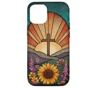 Custodia per iPhone 12/12 Pro Primavera Croce Alba Fiori Cristiano Pasqua