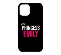 Custodia per iPhone 12/12 Pro Principessa Emily Ragazze Donne Rosa Bianco Nero Design