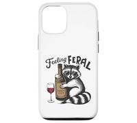 Custodia per iPhone 12/12 Pro Procione selvatico che tiene il succo fantasia