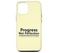 Custodia per iPhone 12/12 Pro Progress Not Perfection Inspirational Self Improvement