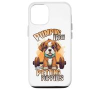 Custodia per iPhone 12/12 Pro Pumping Iron and Petting Puppies Body Building