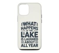 Custodia per iPhone 12/12 Pro Quello che succede al lago rimane un ricordo ridente