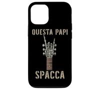 Custodia per iPhone 12/12 Pro Questa Papi Spacca Mano scheletrica musica rock chitarra