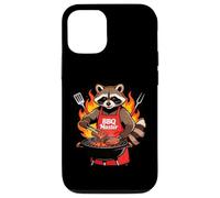 Custodia per iPhone 12/12 Pro Raccoon Cooking Grill BBQ Funny Gift Raccoon