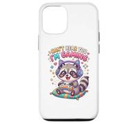 Custodia per iPhone 12/12 Pro Raccoon Gaming Can't Hear You I'm Gaming Common Raccoon