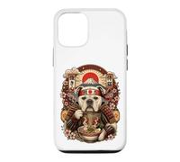 Custodia per iPhone 12/12 Pro Ramen Pasta American Bulldog Giappone Samurai Cane Snack