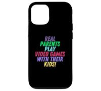 Custodia per iPhone 12/12 Pro Real Parents Play Video Games With Their Kids Gamer Mom Dad