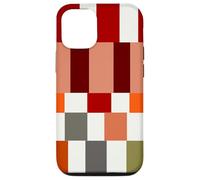 Custodia per iPhone 12/12 Pro Red Color Block Checkered Checker Abstract Checkerboard