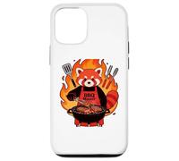 Custodia per iPhone 12/12 Pro Red panda Cooking Grill BBQ Funny Gift Red panda