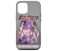 Custodia per iPhone 12/12 Pro Red Sonja Poster Synthwave Redhead Epic Cyberpunk anni '80 retrò