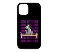 Custodia per iPhone 12/12 Pro Reformer Pilates gatto Piccolo ma feroce