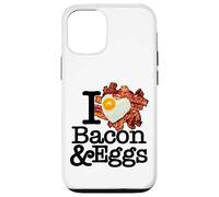 Custodia per iPhone 12/12 Pro Regalo I Love Bacon and Eggs