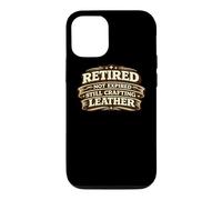 Custodia per iPhone 12/12 Pro Retired Not Expired Still Crafting Leather Worker Gift
