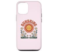 Custodia per iPhone 12/12 Pro Retro Happy Day Smiling Flower Vintage Groovy 70s