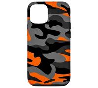 Custodia per iPhone 12/12 Pro Retro Hunter Safety Orange Camo Vintage Nero Camouflage