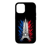 Custodia per iPhone 12/12 Pro Retro Silhouette Eiffel Tower Paris France Travel Souvenir