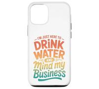 Custodia per iPhone 12/12 Pro Retro Sono qui solo per bere acqua e farmi gli affari miei