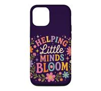 Custodia per iPhone 12/12 Pro Retro Teacher Helping Little Minds Bloom Floral Citazione