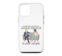Custodia per iPhone 12/12 Pro Ricco povero gente divertente classe satira Meme Citazione umorismo oscuro