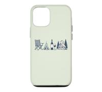 Custodia per iPhone 12/12 Pro Rifugio per un fine settimana in montagna in campeggio Campfire Wine Cabin