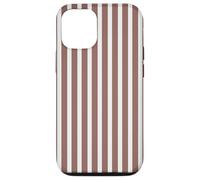 Custodia per iPhone 12/12 Pro Righe Classiche Marrone Castagna