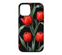 Custodia per iPhone 12/12 Pro Rose rosse Midnight Darkness Fiori Floreale