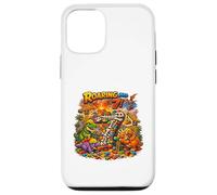 Custodia per iPhone 12/12 Pro Ruggendo in 7 dinosauri festa di compleanno Building Blocks Dino