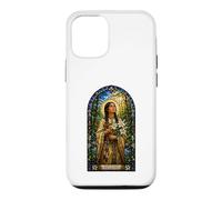 Custodia per iPhone 12/12 Pro Saint Kateri Tekakwitha Cattolico Gotico Mosaico Icona Arte