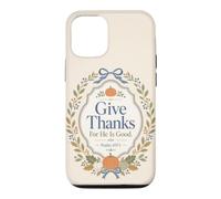 Custodia per iPhone 12/12 Pro Salmo del Ringraziamento cristiano vintage 107 Elogio autunnale