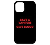 Custodia per iPhone 12/12 Pro Salva un vampiro dare sangue divertente Halloween