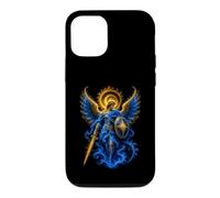 Custodia per iPhone 12/12 Pro San Michele Blu Celeste Angelo Spada Scudo Arte Sacra