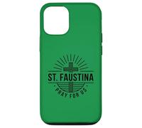 Custodia per iPhone 12/12 Pro Santa Faustina Prega Per Noi Croce Cattolica